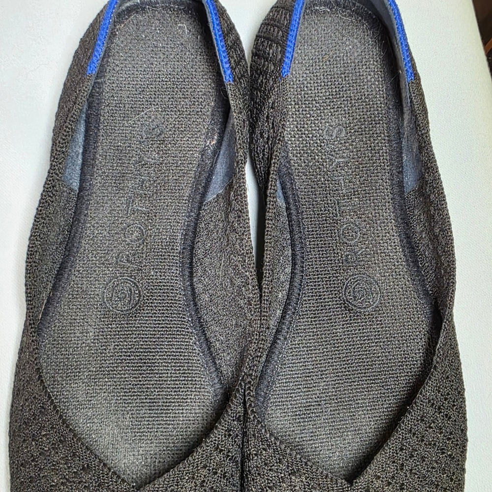 Rothy's The Point Black Women 8.5 Flat Sustainable Knit Pointed Toe Workwear - Picture 3 of 7
